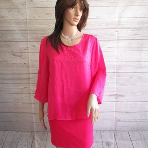 NWT - NUE OPTIONS pretty pink blouse - sz PM - MSRP $44.00